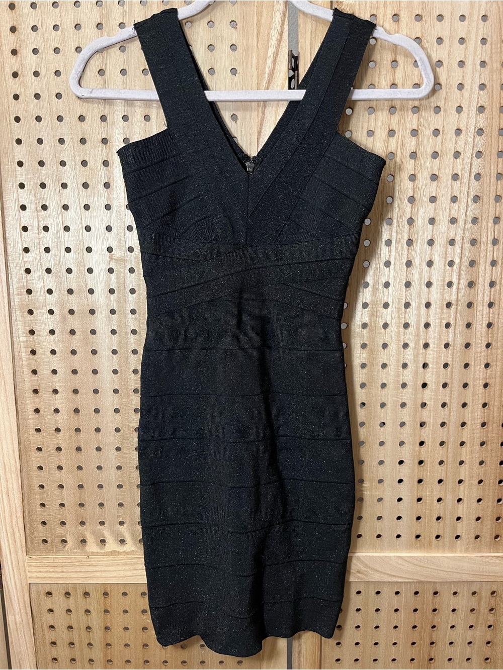 Bebe Bandage/Bodycon Mini Deep V Dress